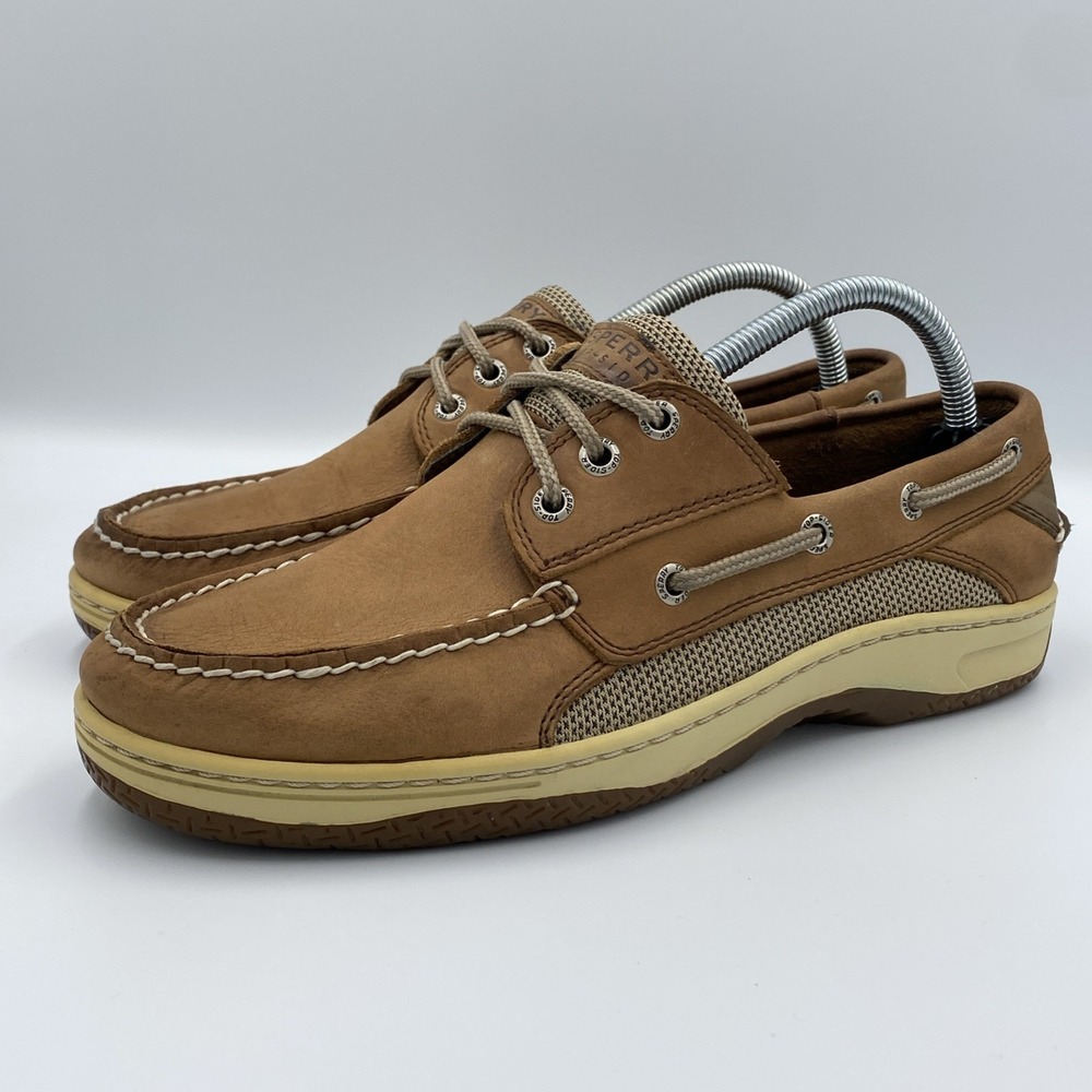 Sperry Top-Sider Billfish 3-Eye Boat Shoes Men's 8.5 Wide Brown Leather 0799320